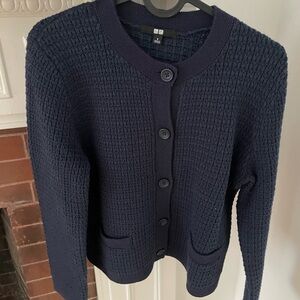 Uniqlo Women's Navy Knitted Sweater